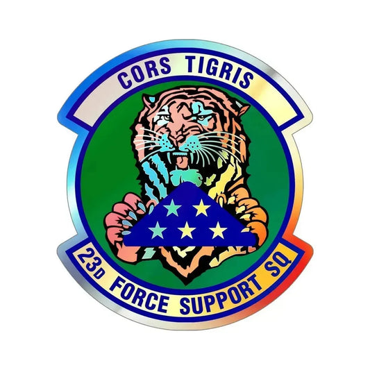 23d Force Support Squadron (U.S. Air Force) Holographic STICKER Die-Cut Vinyl Decal 6 Inch - The Sticker Space