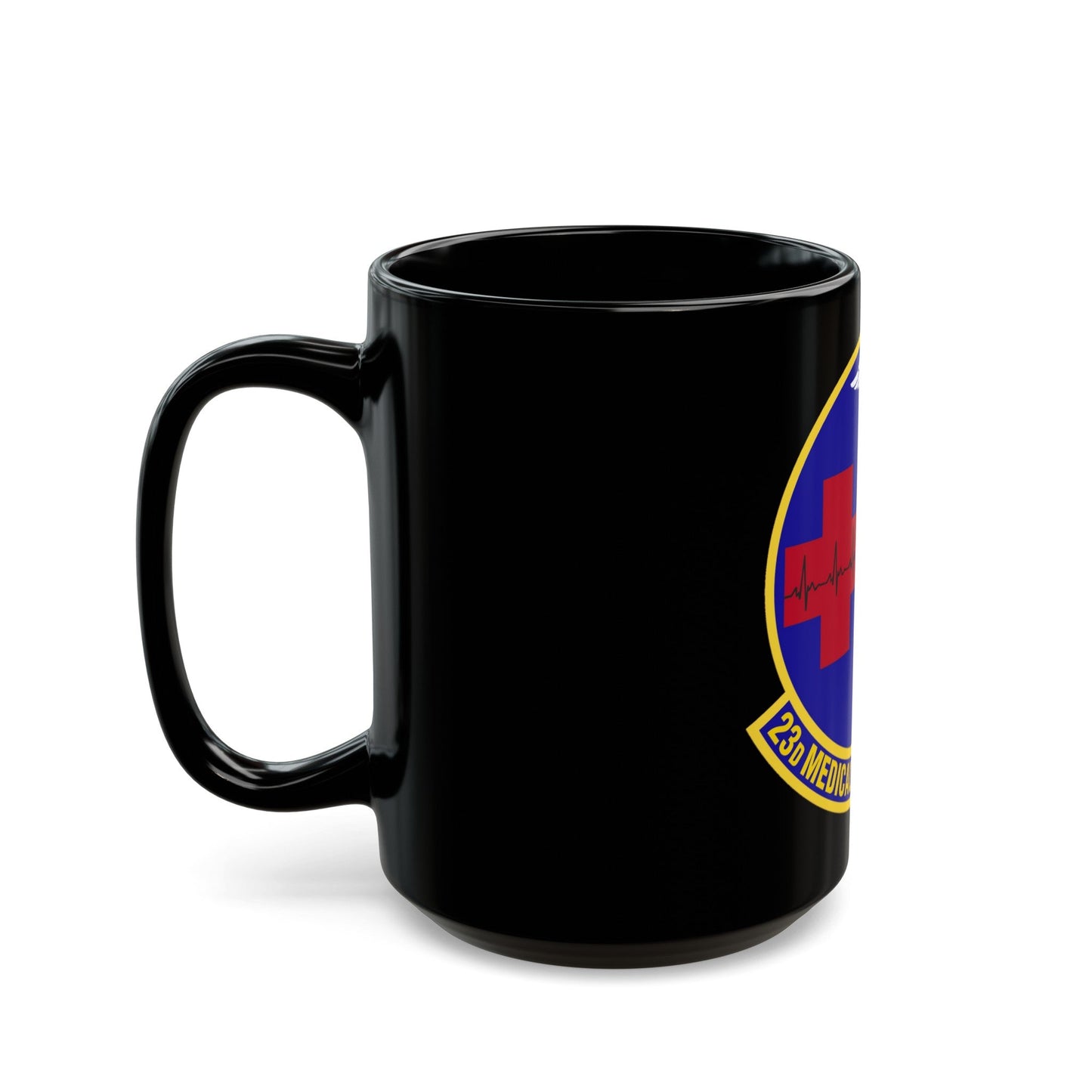 23d Medical Operations Squadron (U.S. Air Force) Black Coffee Mug-The Sticker Space