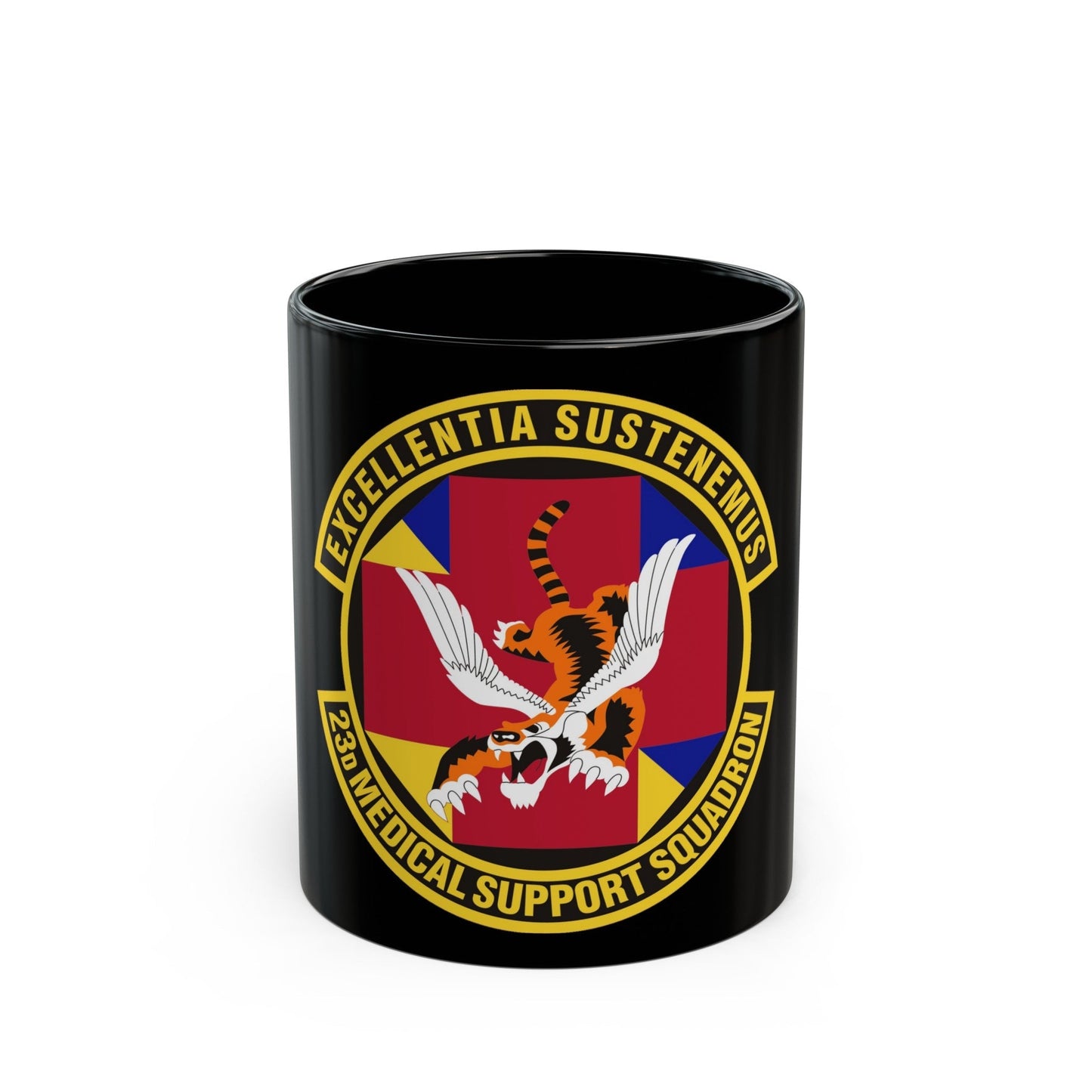 23d Medical Support Squadron (U.S. Air Force) Black Coffee Mug-11oz-The Sticker Space