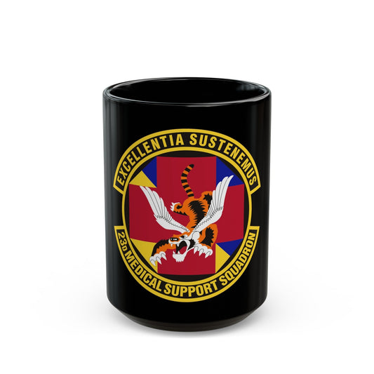 23d Medical Support Squadron (U.S. Air Force) Black Coffee Mug-15oz-The Sticker Space