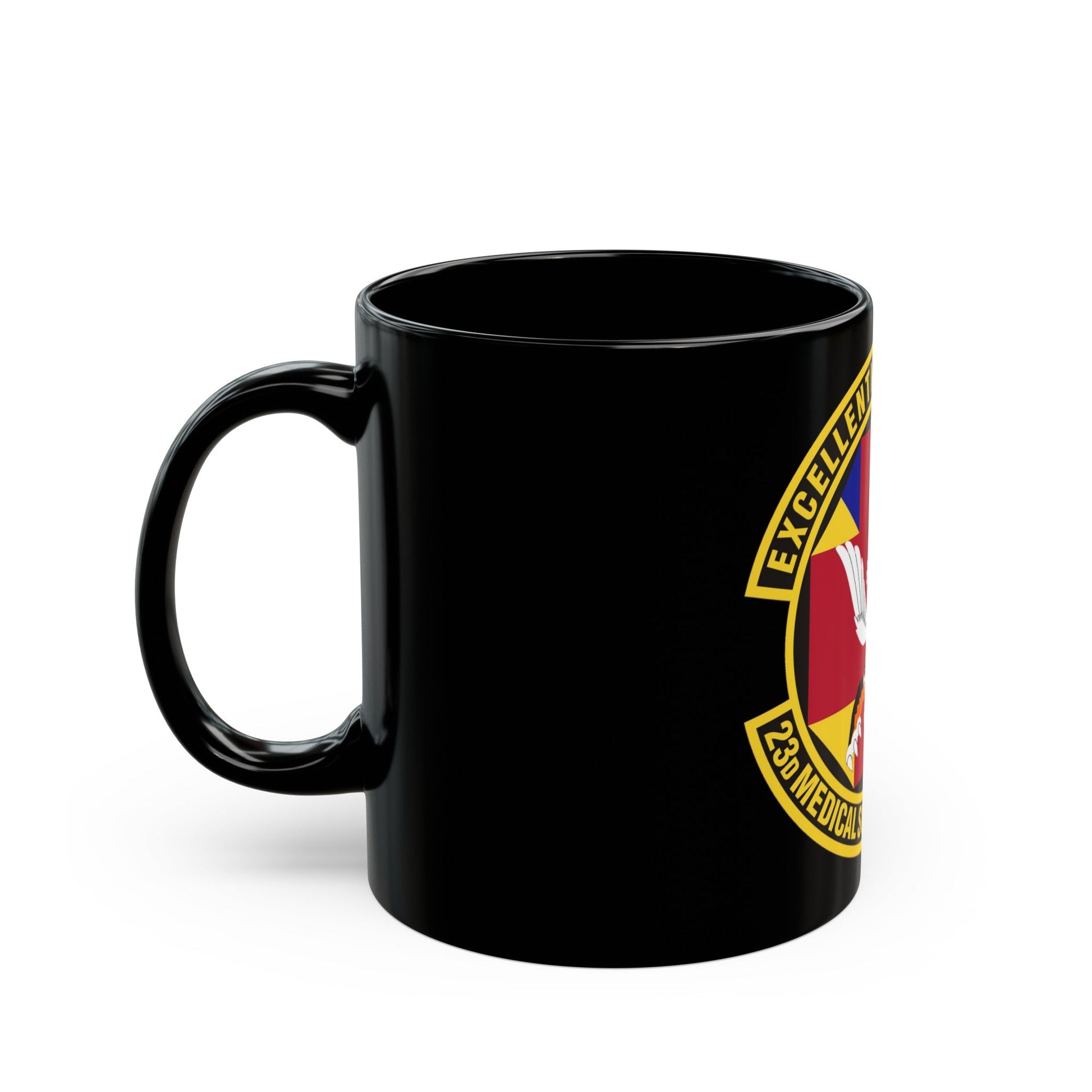 23d Medical Support Squadron (U.S. Air Force) Black Coffee Mug-The Sticker Space