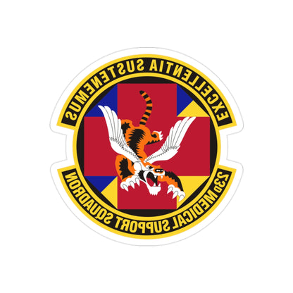 23d Medical Support Squadron (U.S. Air Force) REVERSE PRINT Transparent STICKER-2" × 2"-The Sticker Space