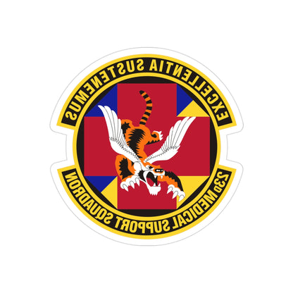 23d Medical Support Squadron (U.S. Air Force) REVERSE PRINT Transparent STICKER-3" × 3"-The Sticker Space