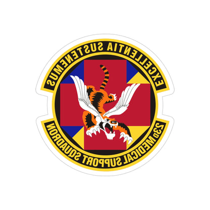 23d Medical Support Squadron (U.S. Air Force) REVERSE PRINT Transparent STICKER-4" × 4"-The Sticker Space