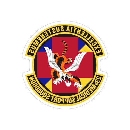 23d Medical Support Squadron (U.S. Air Force) REVERSE PRINT Transparent STICKER-5" × 5"-The Sticker Space