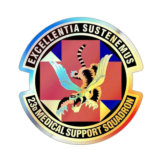 23d Medical Support Squadron (U.S. Air Force) Holographic STICKER Die-Cut Vinyl Decal 6 Inch Holographic - The Sticker Space