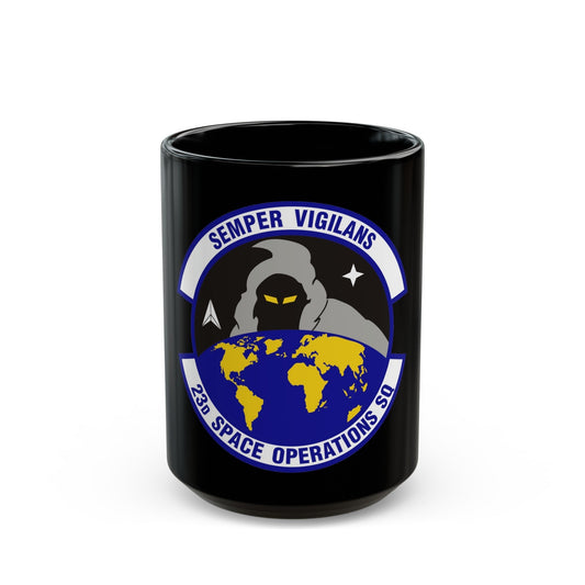 23d Space Operations Squadron (U.S. Air Force) Black Coffee Mug-15oz-The Sticker Space