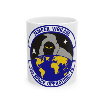 23d Space Operations Squadron (U.S. Air Force) White Coffee Mug-11oz-The Sticker Space
