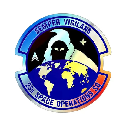 23d Space Operations Squadron (U.S. Air Force) Holographic STICKER Die-Cut Vinyl Decal 3 Inch Holographic - The Sticker Space