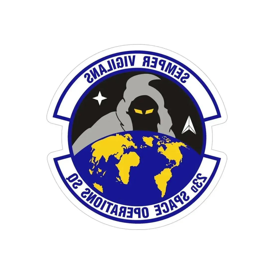 23d Space Operations Squadron (U.S. Air Force) REVERSE PRINT Transparent Die-Cut STICKER - The Sticker Space