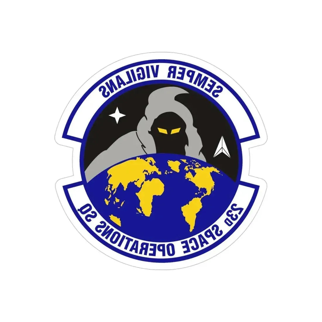 23d Space Operations Squadron (U.S. Air Force) REVERSE PRINT Transparent Die-Cut STICKER - The Sticker Space