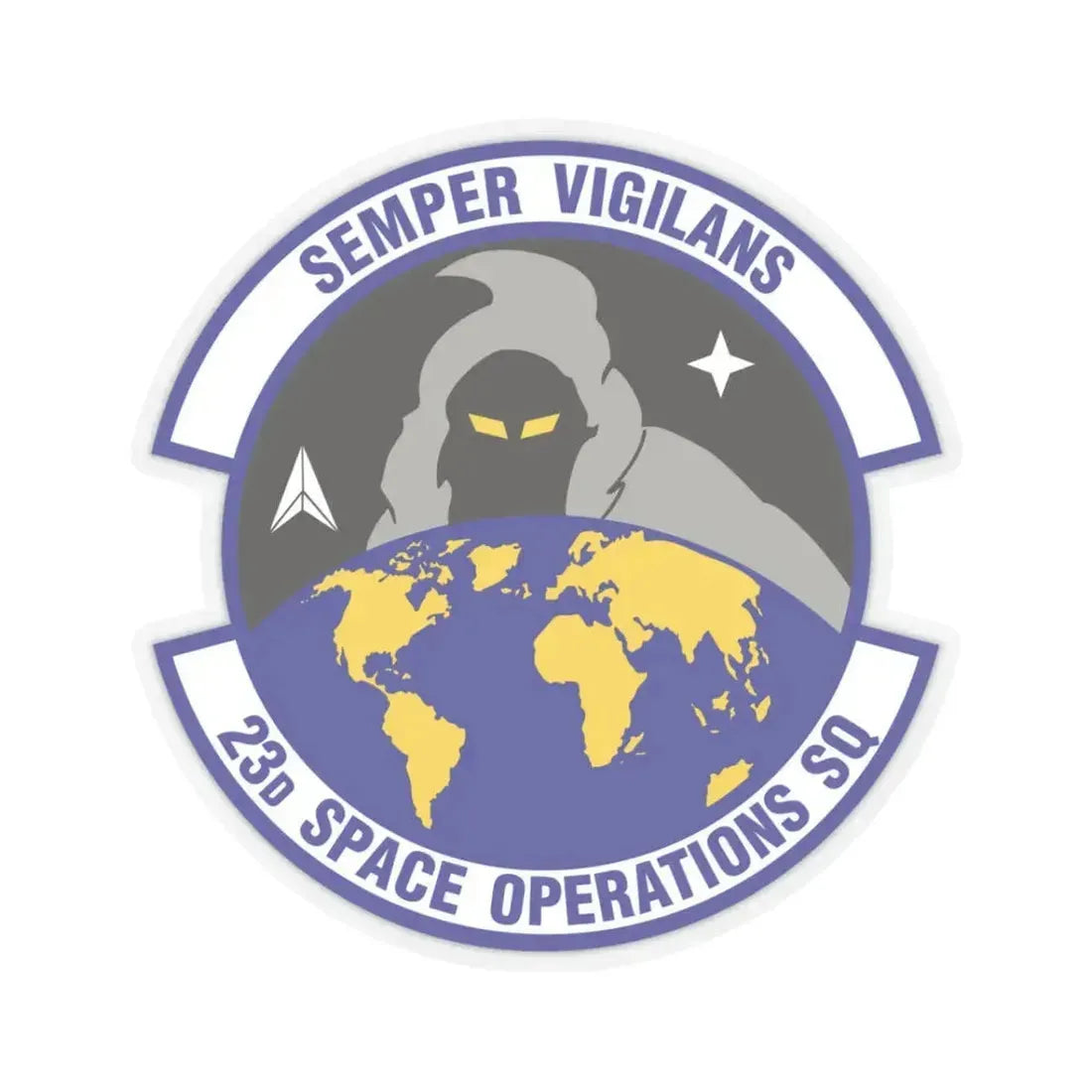 23d Space Operations Squadron (U.S. Air Force) STICKER Vinyl Kiss-Cut Decal 3 Inch Transparent - The Sticker Space