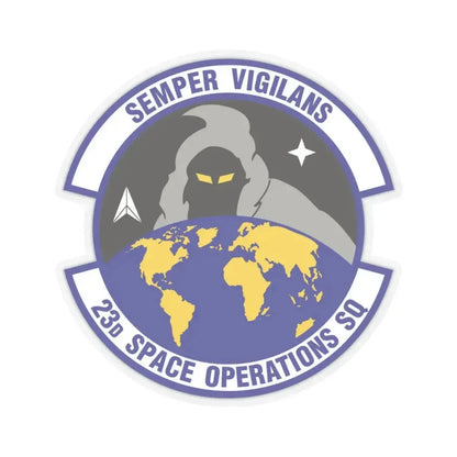 23d Space Operations Squadron (U.S. Air Force) STICKER Vinyl Kiss-Cut Decal 3 Inch Transparent - The Sticker Space