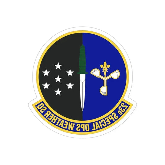 23d Special Operations Weather Squadron (U.S. Air Force) REVERSE PRINT Transparent Die-Cut STICKER 6 Inch Die-Cut Transparent - The Sticker Space