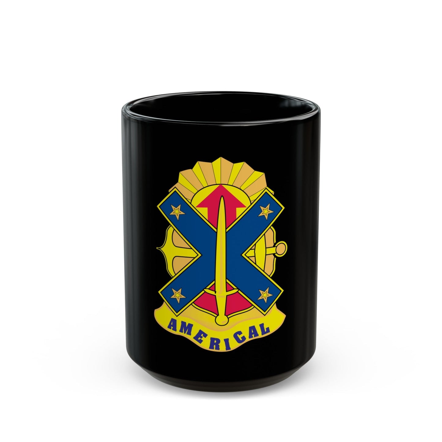 23rd Infantry Division 2 (U.S. Army) Black Coffee Mug-15oz-The Sticker Space