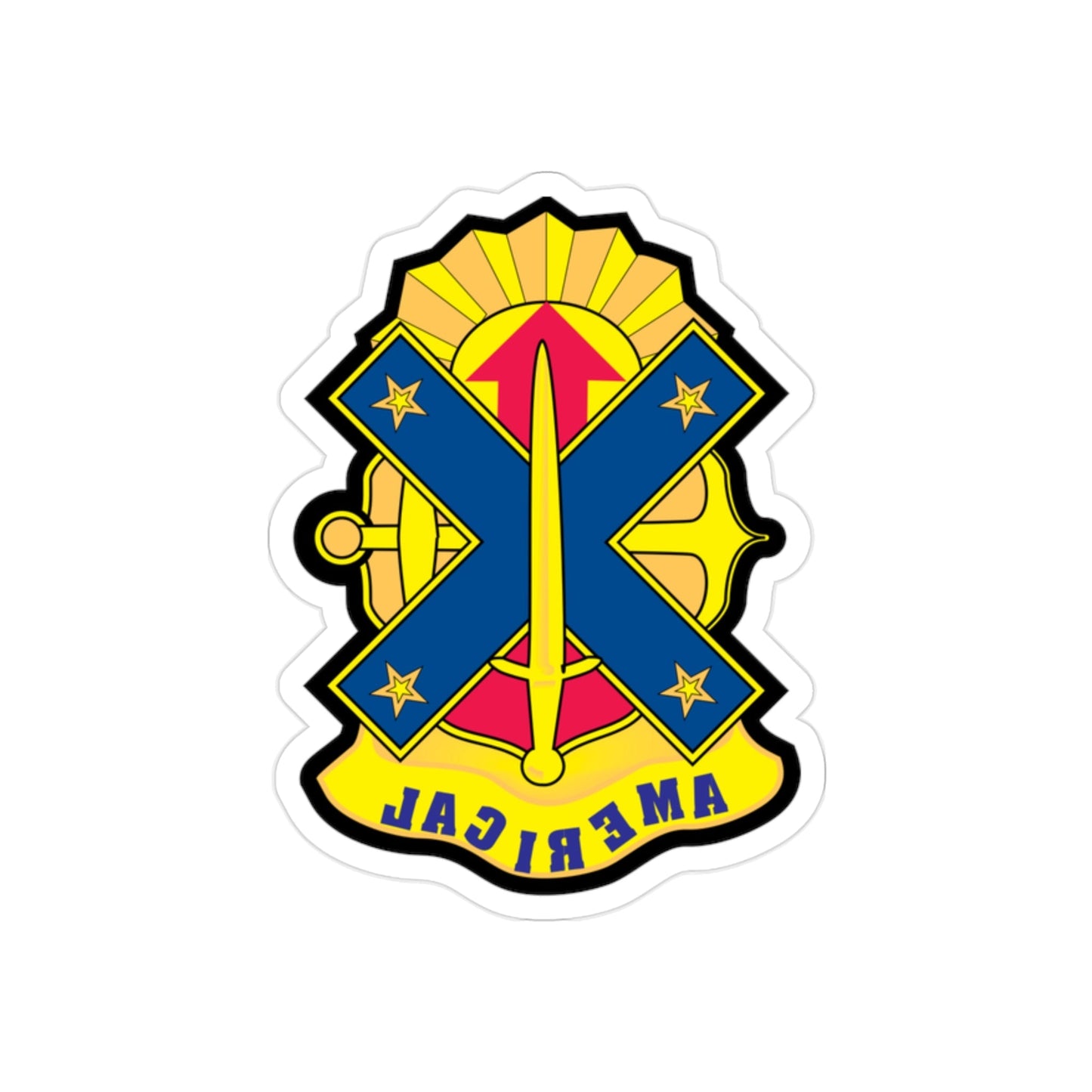 23rd Infantry Division 2 (U.S. Army) REVERSE PRINT Transparent STICKER-2 Inch-The Sticker Space