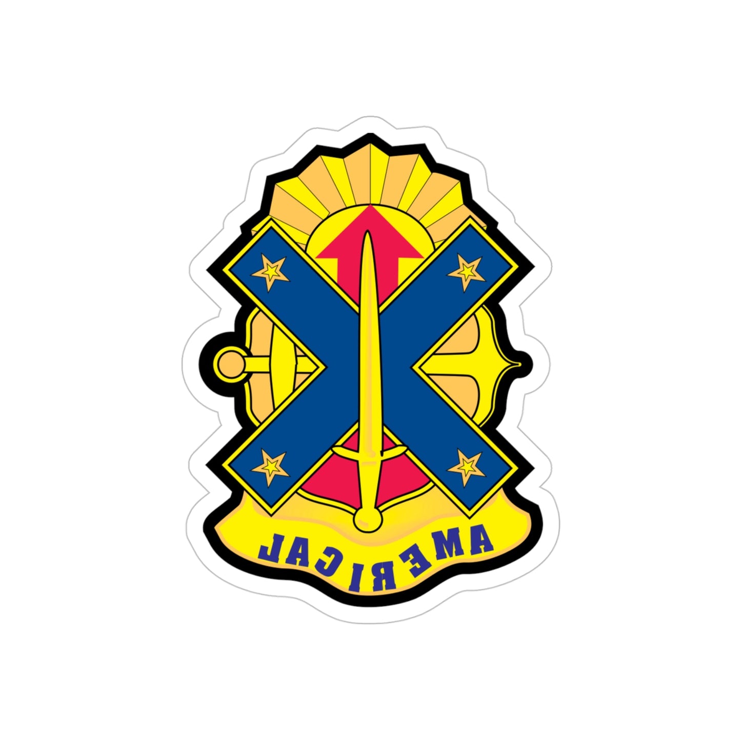 23rd Infantry Division 2 (U.S. Army) REVERSE PRINT Transparent STICKER-4" × 4"-The Sticker Space