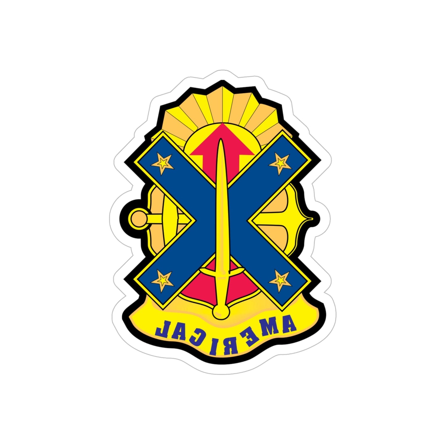 23rd Infantry Division 2 (U.S. Army) REVERSE PRINT Transparent STICKER-6 Inch-The Sticker Space