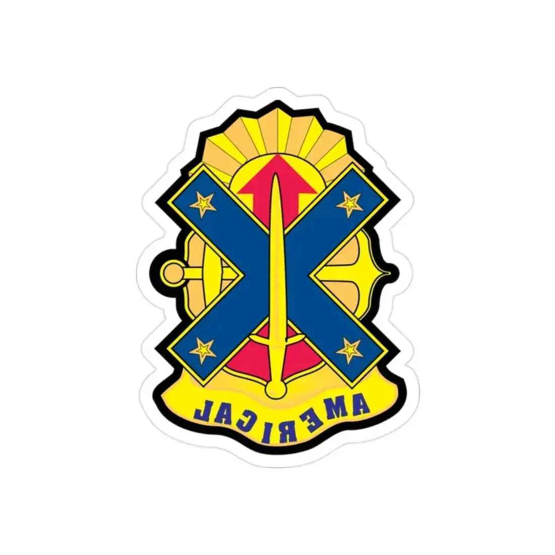 23rd Infantry Division 2 (U.S. Army) REVERSE PRINT Transparent Die-Cut STICKER 2 Inch Die-Cut Transparent - The Sticker Space