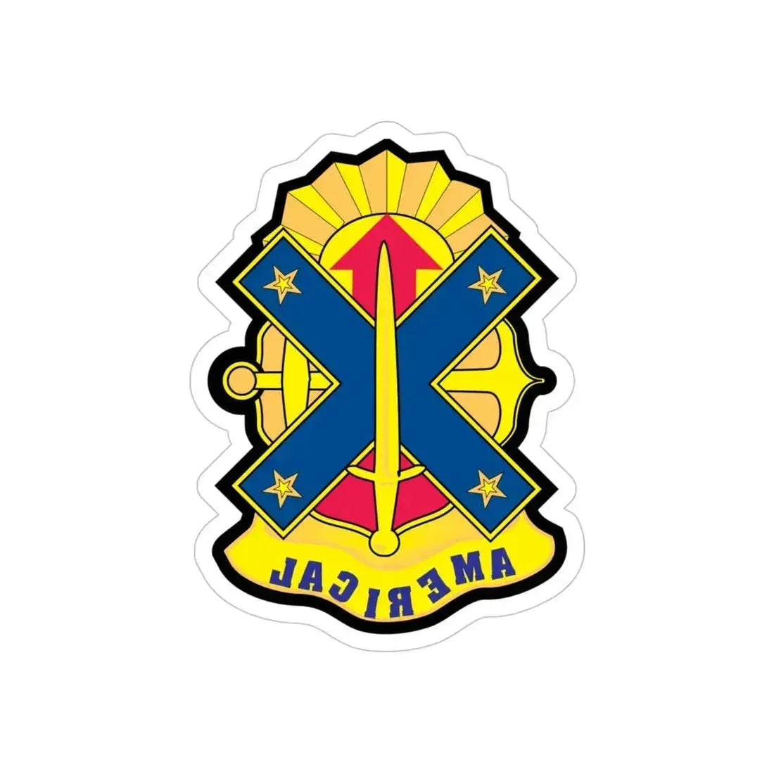 23rd Infantry Division 2 (U.S. Army) REVERSE PRINT Transparent Die-Cut STICKER 4 Inch Die-Cut Transparent - The Sticker Space