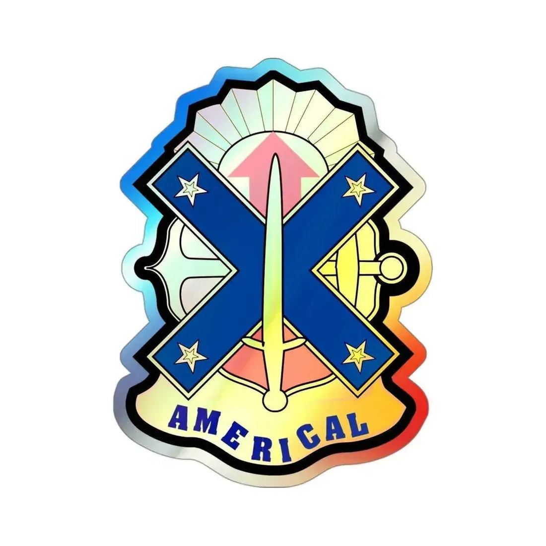 23rd Infantry Division v2 (U.S. Army) Holographic STICKER Die-Cut Vinyl Decal 3 Inch Holographic - The Sticker Space