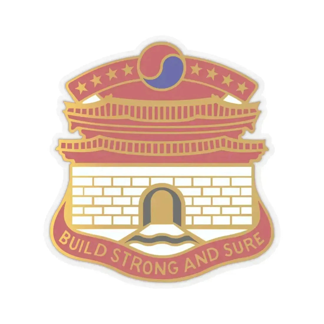 24 Engineer Group (U.S. Army) STICKER Vinyl Kiss-Cut Decal 3 Inch Transparent - The Sticker Space