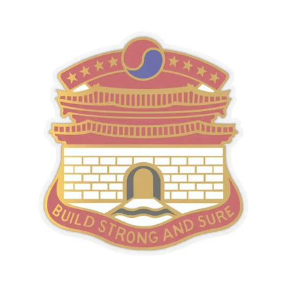 24 Engineer Group (U.S. Army) STICKER Vinyl Kiss-Cut Decal 3 Inch Transparent - The Sticker Space