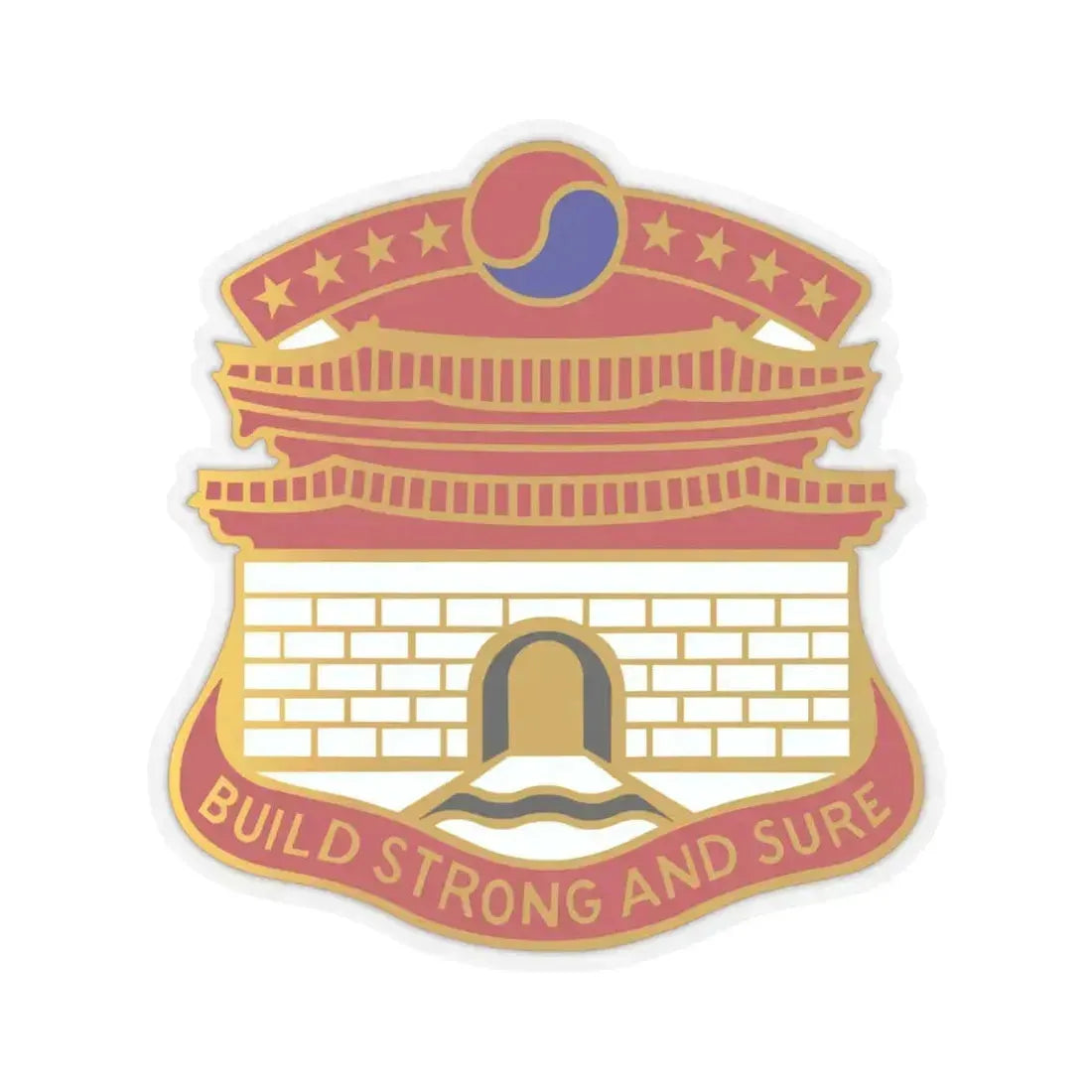 24 Engineer Group (U.S. Army) STICKER Vinyl Kiss-Cut Decal 4 Inch Transparent - The Sticker Space