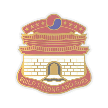 24 Engineer Group (U.S. Army) STICKER Vinyl Kiss-Cut Decal 4 Inch Transparent - The Sticker Space