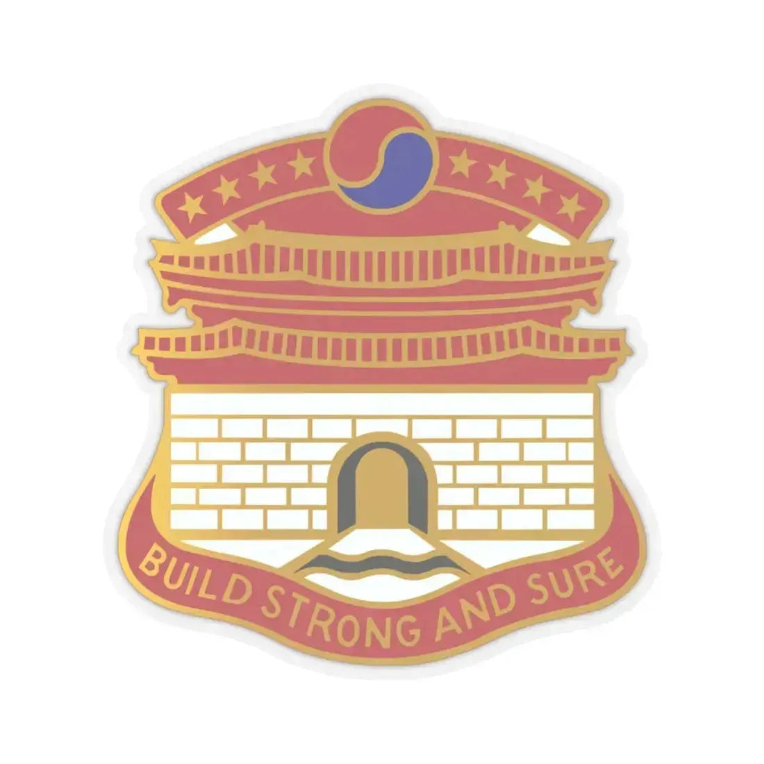 24 Engineer Group (U.S. Army) STICKER Vinyl Kiss-Cut Decal 6 Inch Transparent - The Sticker Space