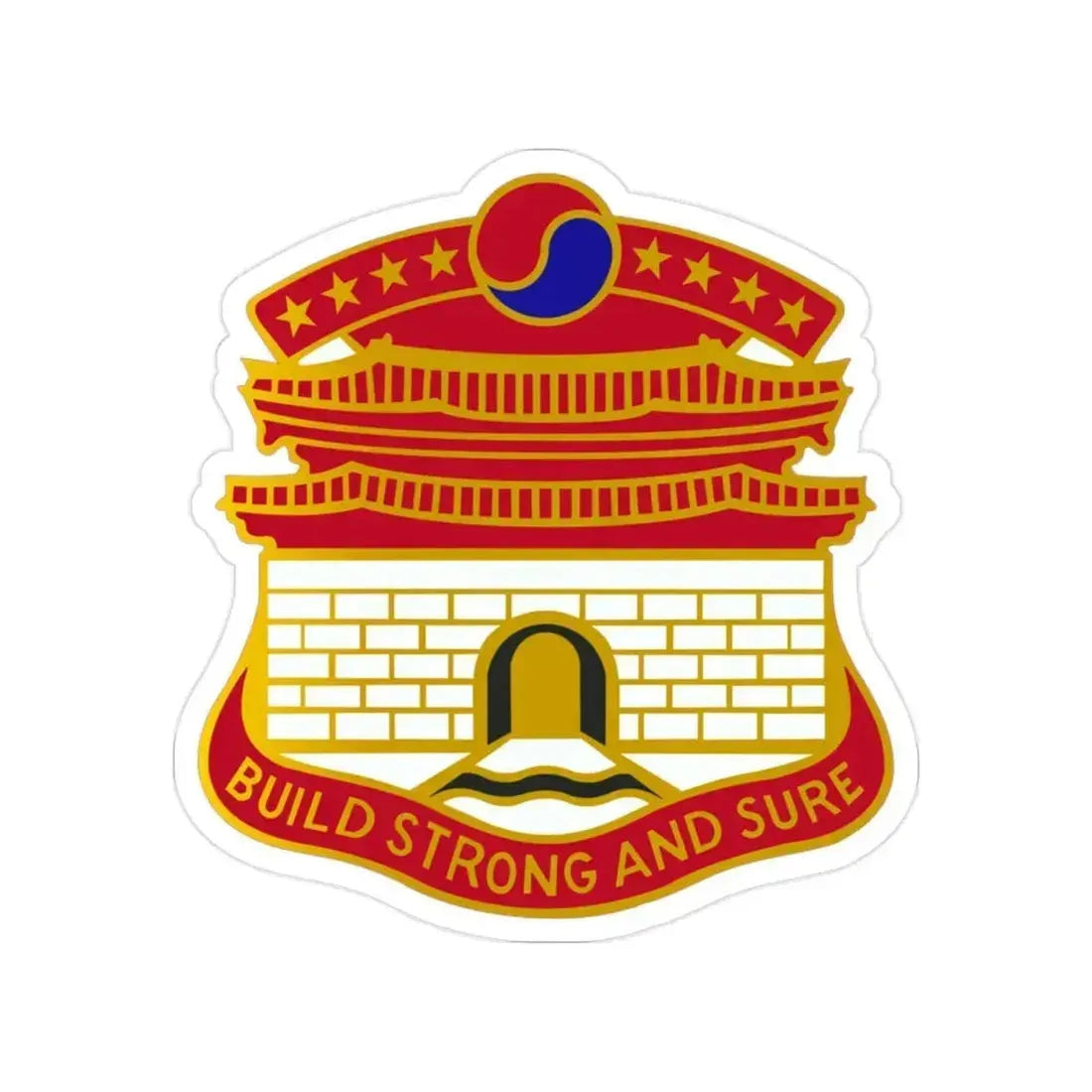 24 Engineer Group (U.S. Army) Transparent STICKER Die-Cut Vinyl Decal 2 Inch - The Sticker Space