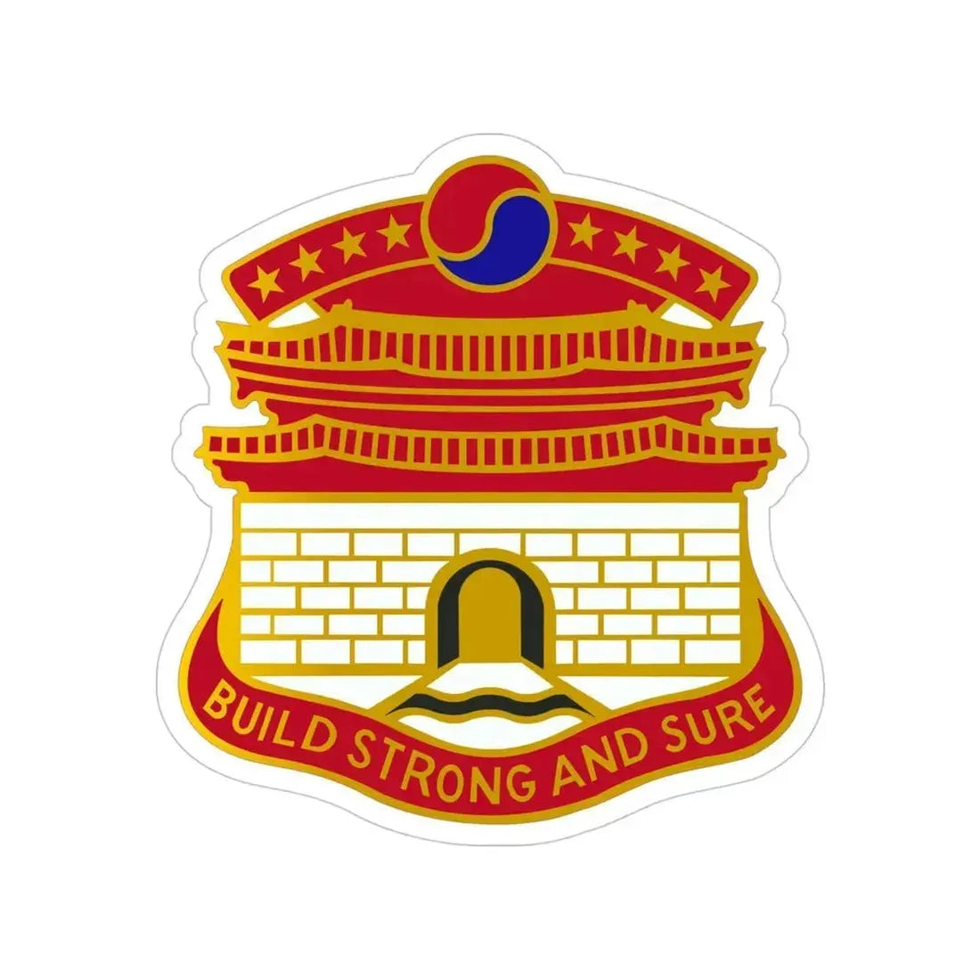 24 Engineer Group (U.S. Army) Transparent STICKER Die-Cut Vinyl Decal 4 Inch - The Sticker Space