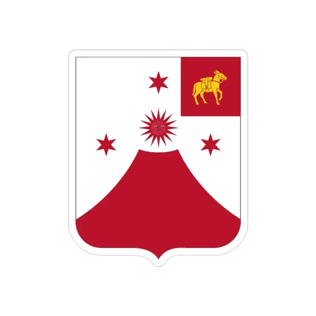 24 Field Artillery Regiment 2 (U.S. Army) REVERSE PRINT Transparent Die-Cut STICKER 2 Inch Die-Cut Transparent - The Sticker Space