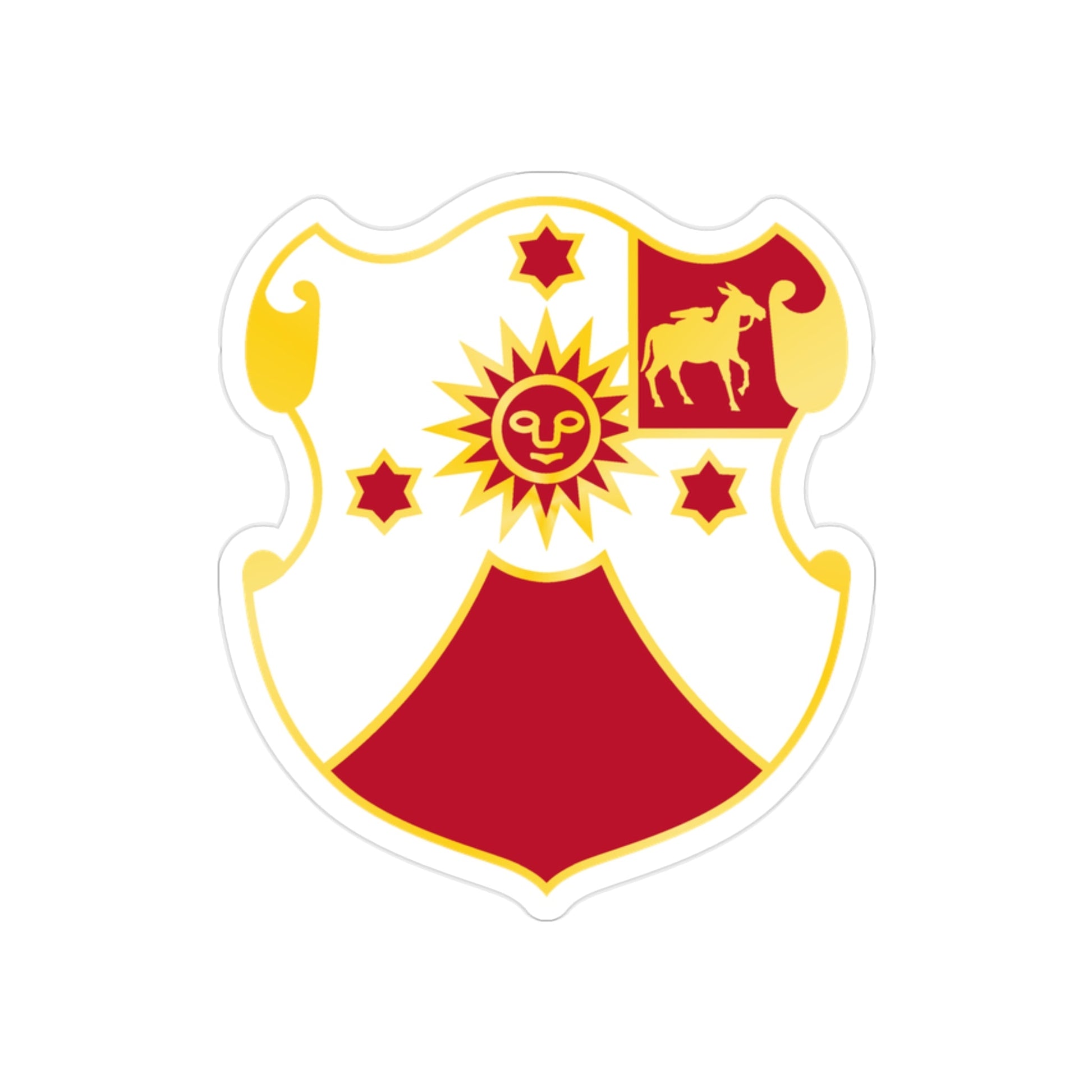 24 Field Artillery Regiment (U.S. Army) REVERSE PRINT Transparent STICKER-2" × 2"-The Sticker Space