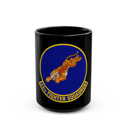 24 Fighter Squadron ACC (U.S. Air Force) Black Coffee Mug-15oz-The Sticker Space