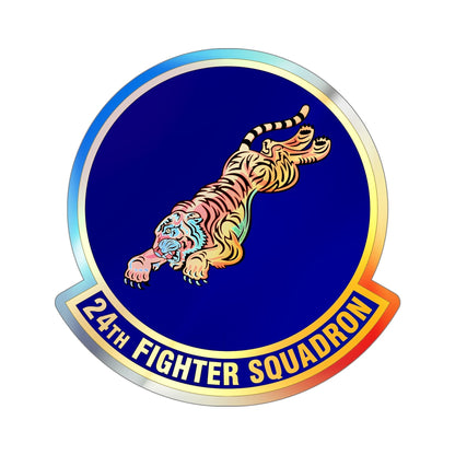 24 Fighter Squadron ACC (U.S. Air Force) Holographic STICKER Die-Cut Vinyl Decal-5 Inch-The Sticker Space