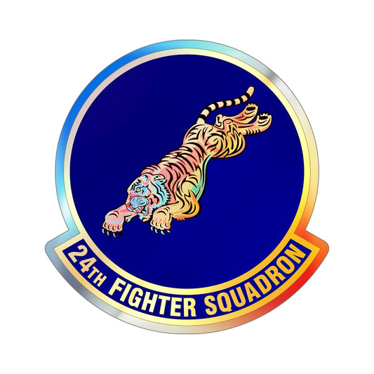 24 Fighter Squadron ACC (U.S. Air Force) Holographic STICKER Die-Cut Vinyl Decal-6 Inch-The Sticker Space