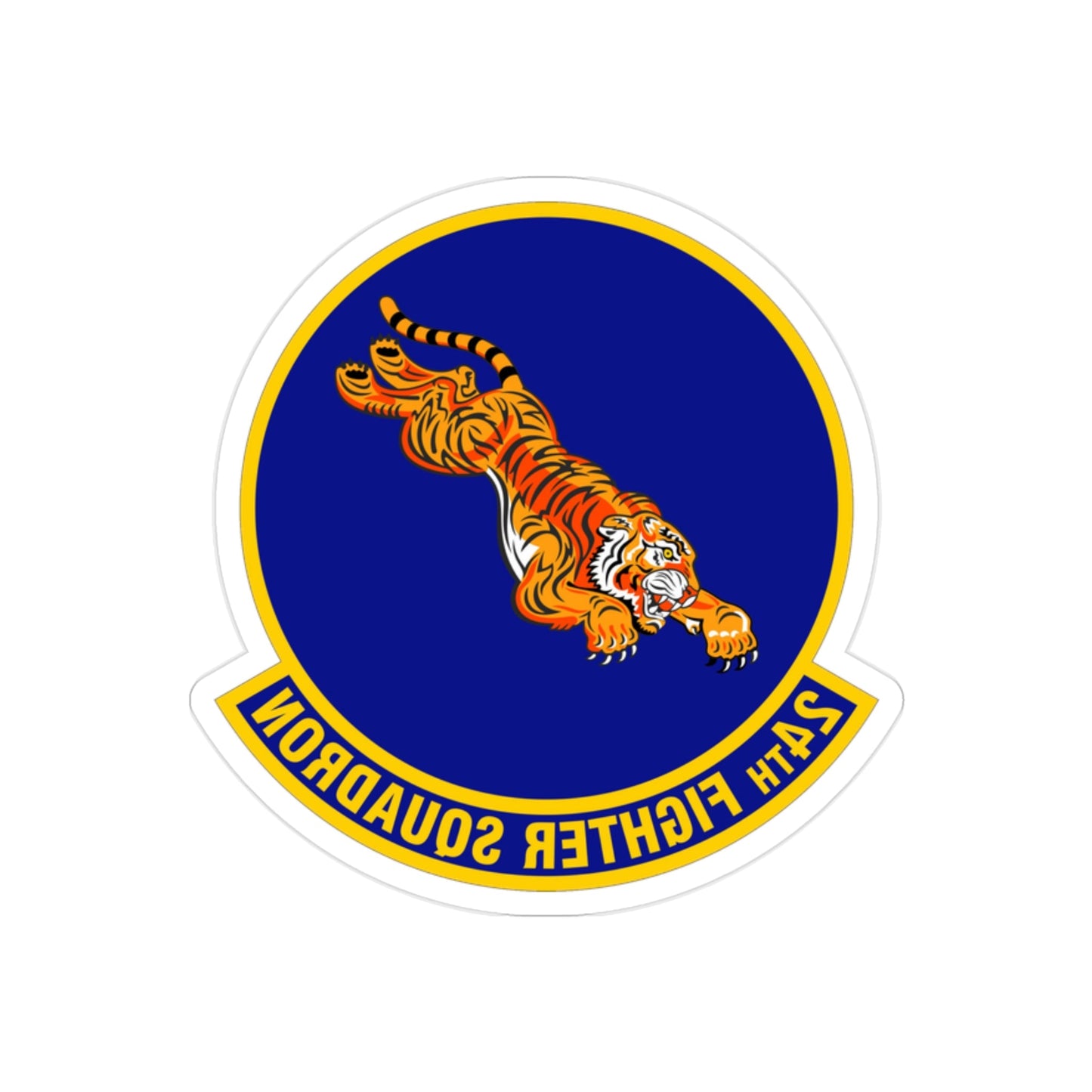 24 Fighter Squadron ACC (U.S. Air Force) REVERSE PRINT Transparent STICKER-2" × 2"-The Sticker Space