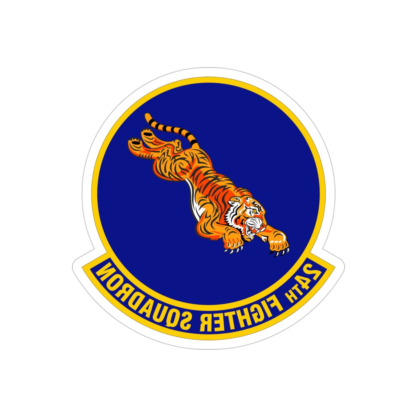 24 Fighter Squadron ACC (U.S. Air Force) REVERSE PRINT Transparent STICKER-4" × 4"-The Sticker Space