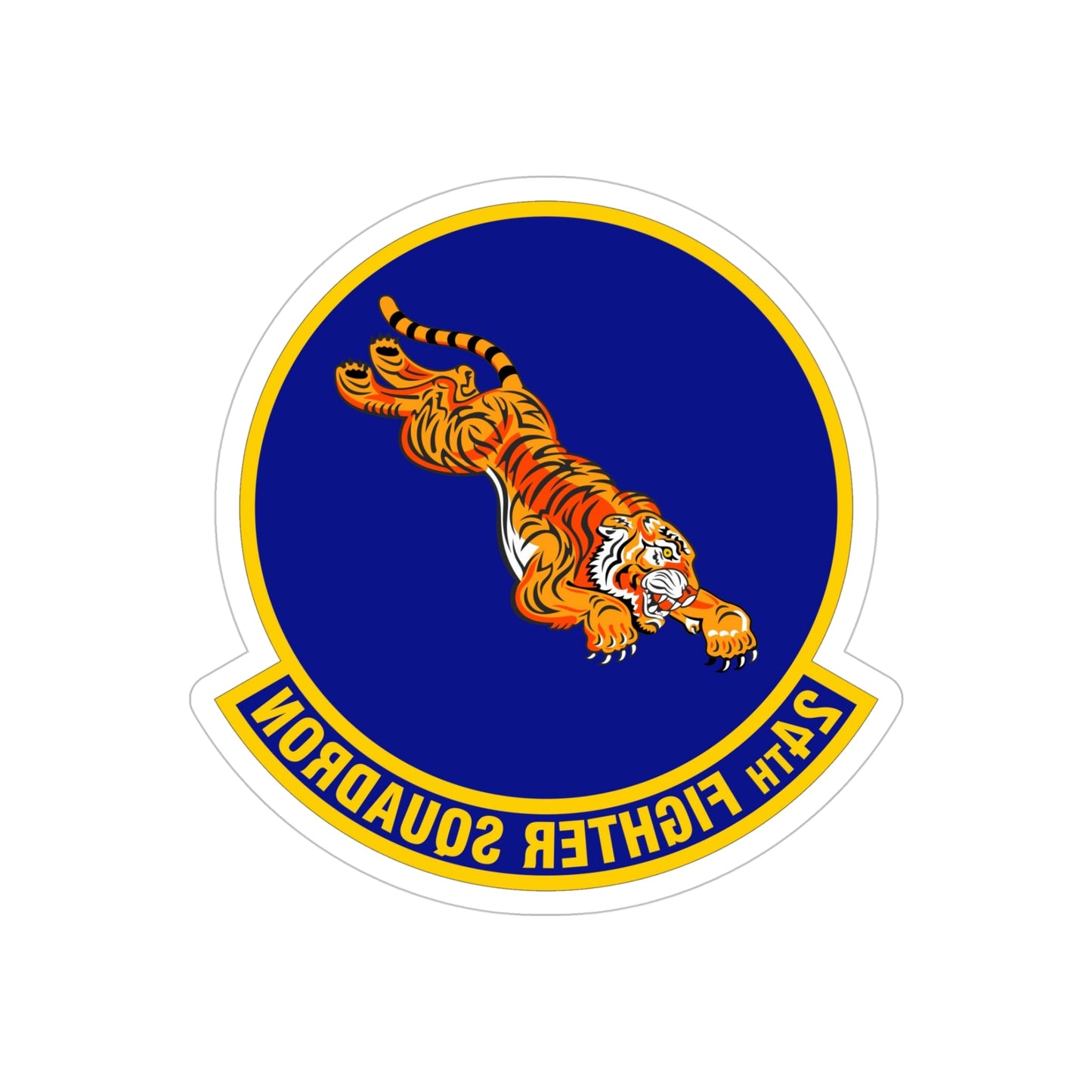 24 Fighter Squadron ACC (U.S. Air Force) REVERSE PRINT Transparent STICKER-5" × 5"-The Sticker Space