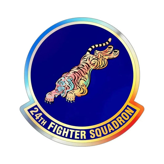 24 Fighter Squadron ACC (U.S. Air Force) Holographic STICKER Die-Cut Vinyl Decal 6 Inch Holographic - The Sticker Space