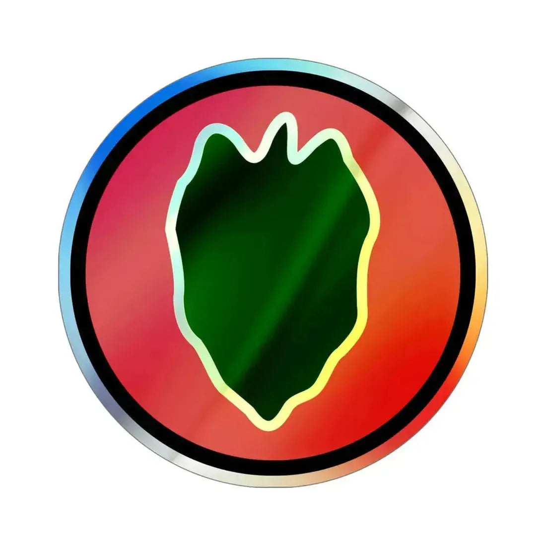 24 Infantry Division SSI (U.S. Army) Holographic STICKER Die-Cut Vinyl Decal 6 Inch Holographic - The Sticker Space
