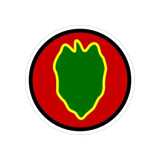 24 Infantry Division SSI (U.S. Army) REVERSE PRINT Transparent Die-Cut STICKER 6 Inch Die-Cut Transparent - The Sticker Space