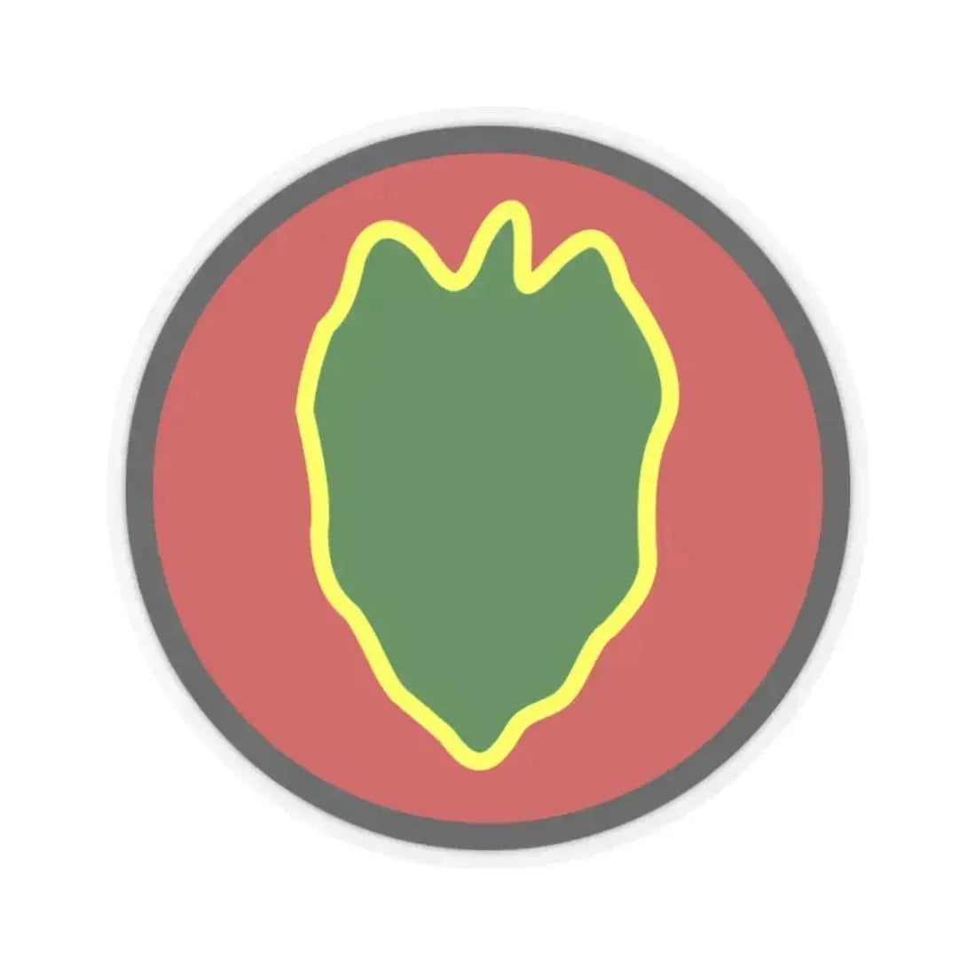 24 Infantry Division SSI (U.S. Army) STICKER Vinyl Kiss-Cut Decal 2 Inch Transparent - The Sticker Space