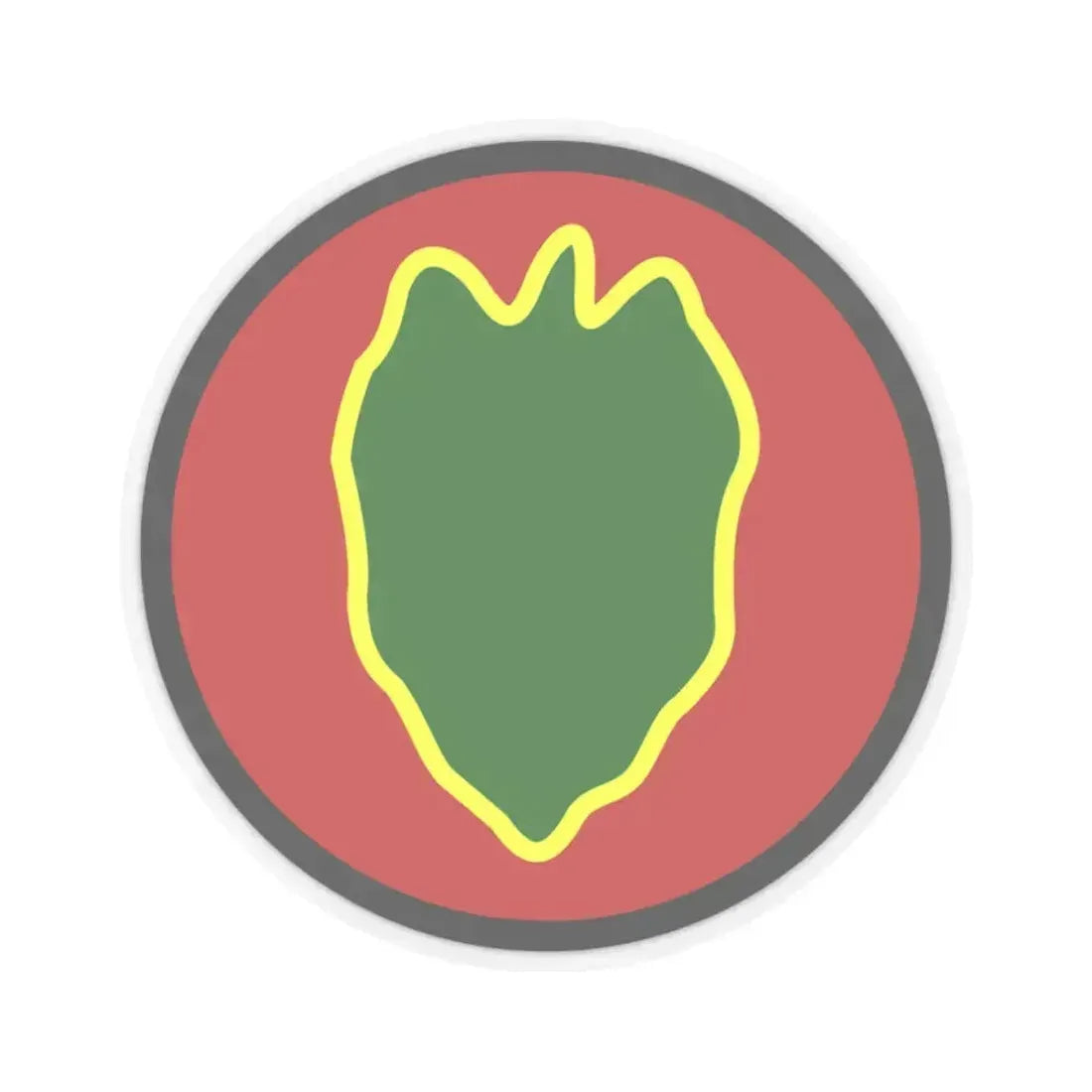 24 Infantry Division SSI (U.S. Army) STICKER Vinyl Kiss-Cut Decal 3 Inch Transparent - The Sticker Space