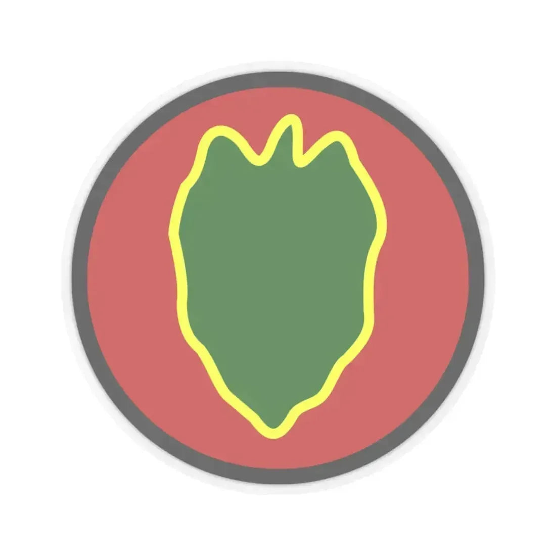24 Infantry Division SSI (U.S. Army) STICKER Vinyl Kiss-Cut Decal 4 Inch Transparent - The Sticker Space