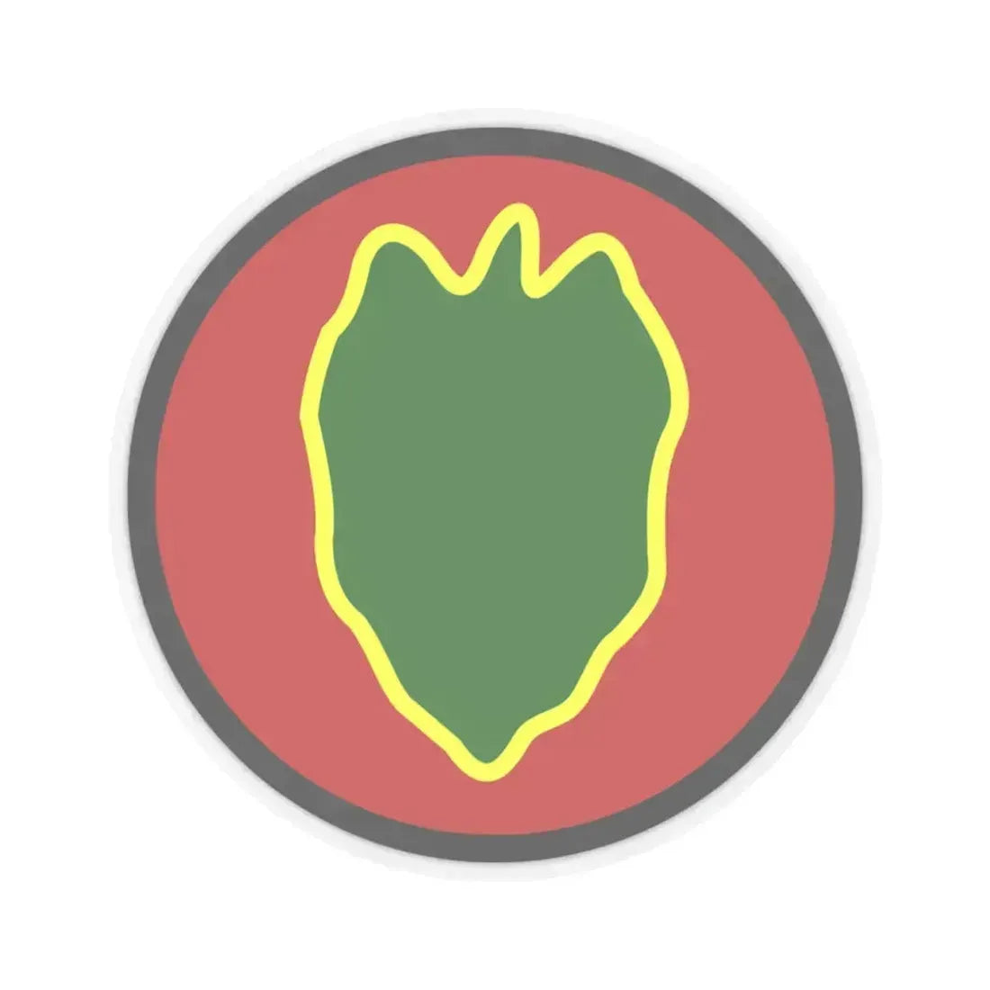 24 Infantry Division SSI (U.S. Army) STICKER Vinyl Kiss-Cut Decal 6 Inch Transparent - The Sticker Space