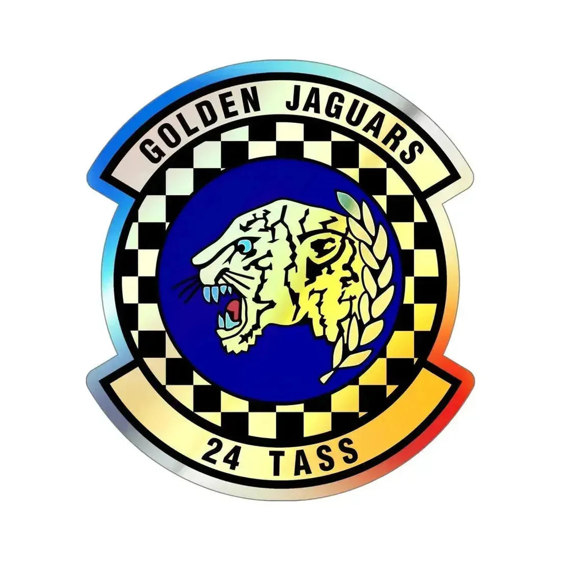 24 Tactical Air Support Squadron ACC (U.S. Air Force) Holographic STICKER Die-Cut Vinyl Decal 5 Inch Holographic - The Sticker Space