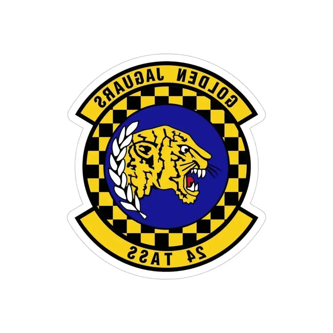 24 Tactical Air Support Squadron ACC (U.S. Air Force) REVERSE PRINT Transparent Die-Cut STICKER 4 Inch Die-Cut Transparent - The Sticker Space