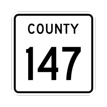 County 147 square (Minnesota) (Road Sign) STICKER Vinyl Kiss-Cut Decal